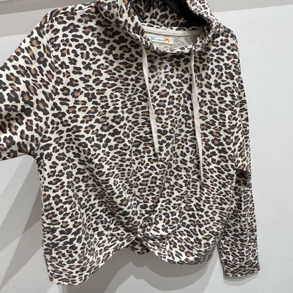 C&C California Animal Print Hoodie Size Large